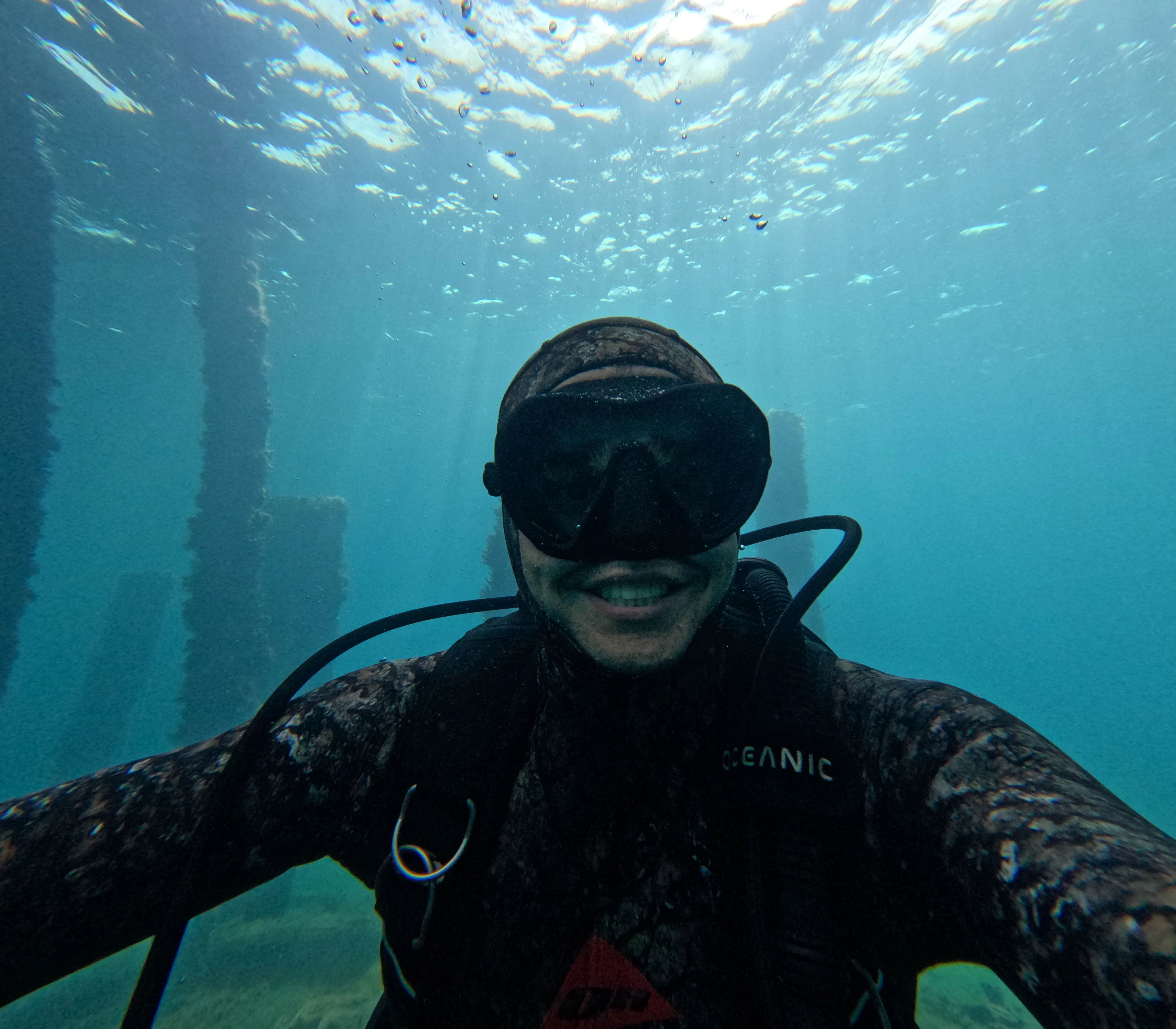 The diver behind Diving Diaries underwater at a Gold Coast dive site